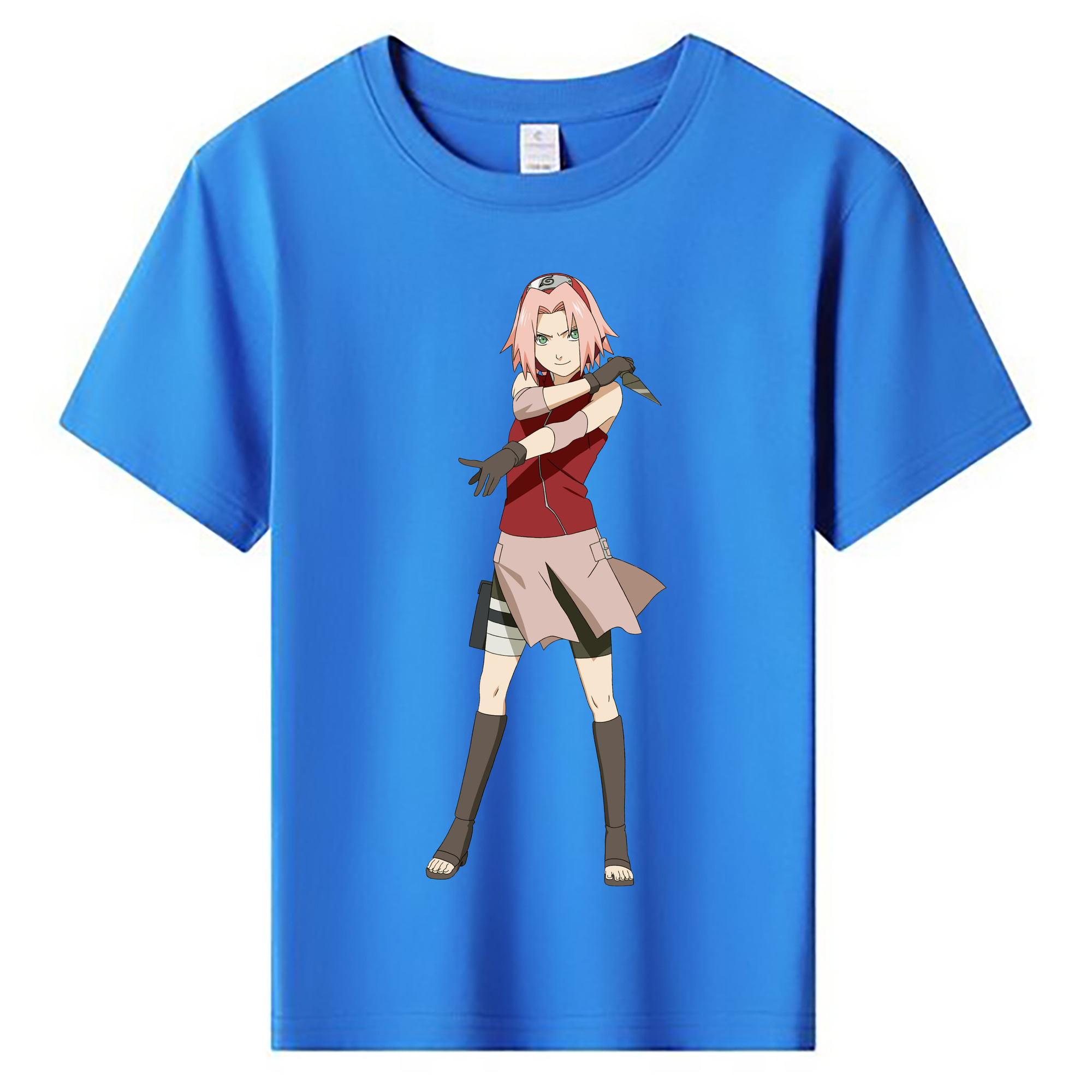 （画像用） NARUTO -ナルト- 春野サクラ Haruno Sakura 綿100％キッズTシャツ（フロントプリント）